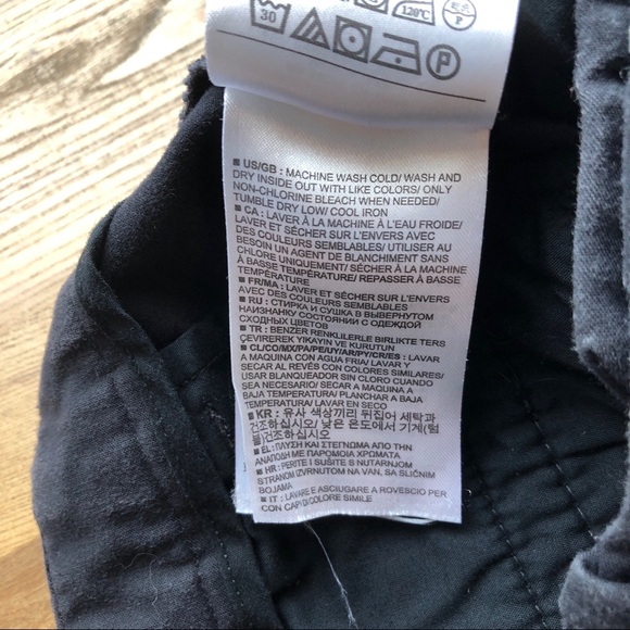 Gap High Rise Tailored Shorts Black Chino - Picture 8 of 10